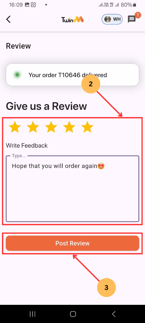 web customer otp