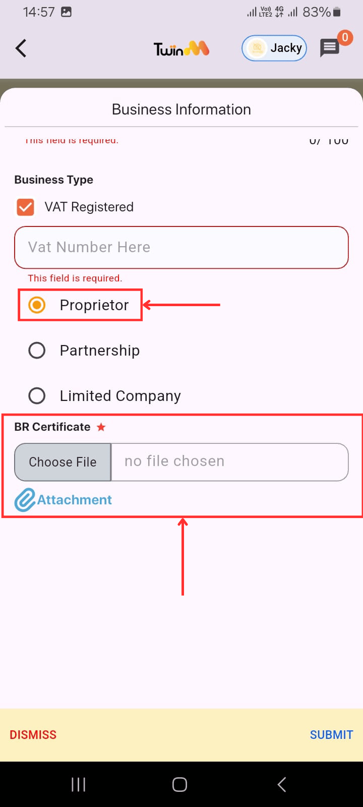 web customer otp