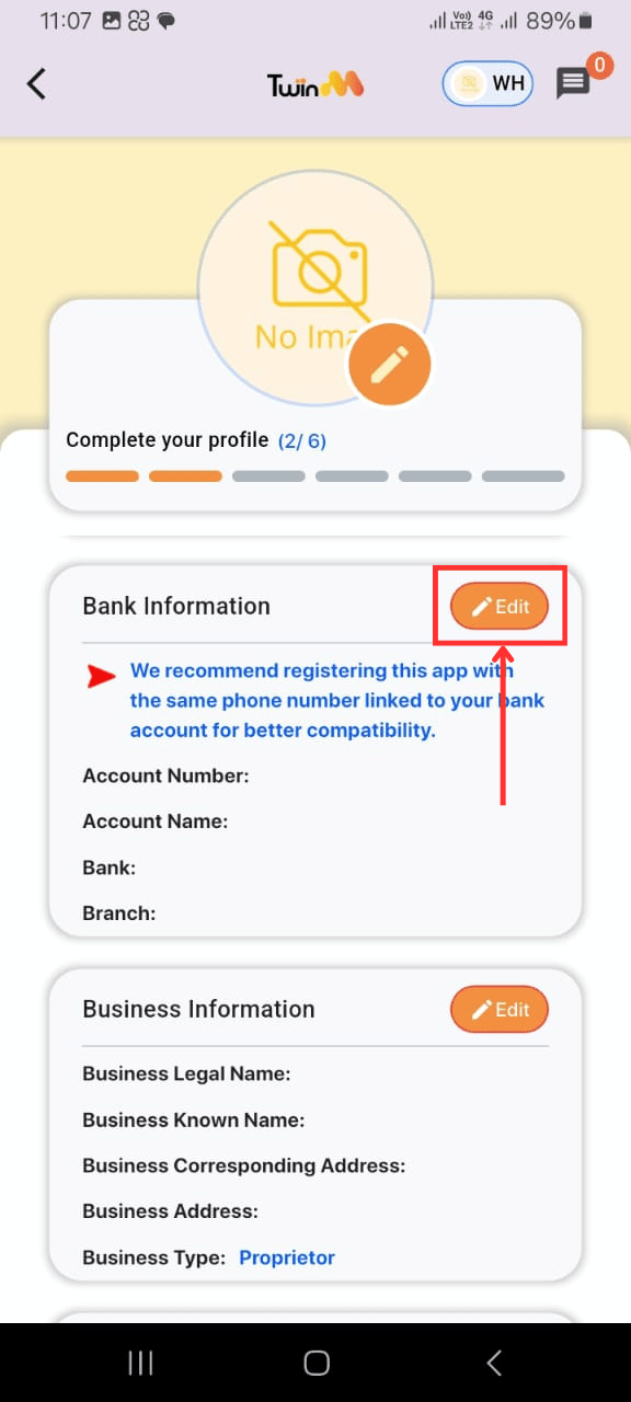 web customer otp