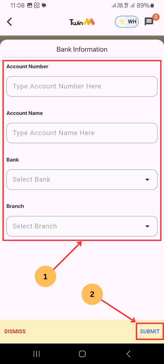 web customer otp