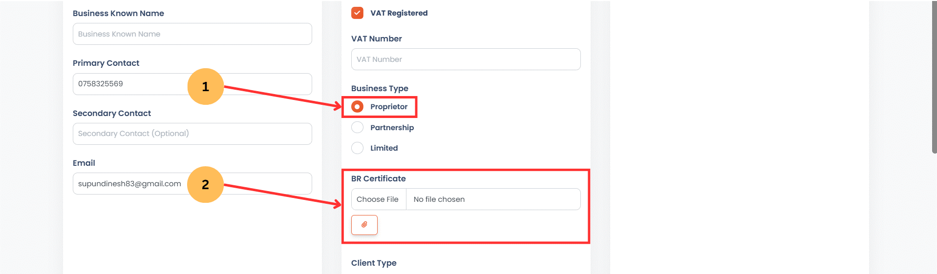 web customer otp