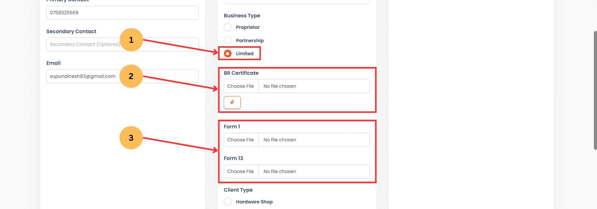 web customer otp
