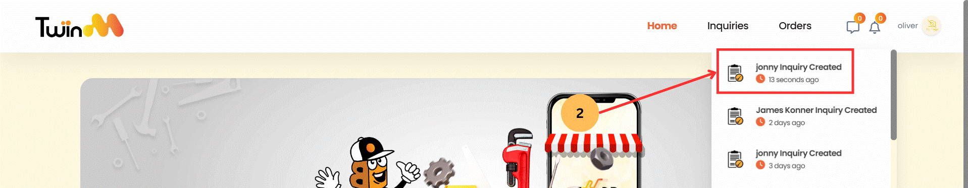 web customer otp