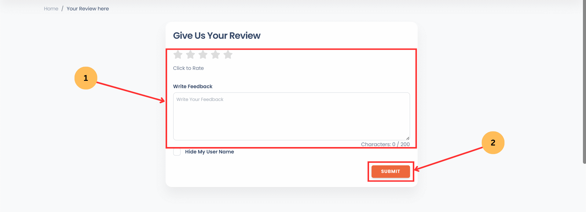 web customer order
